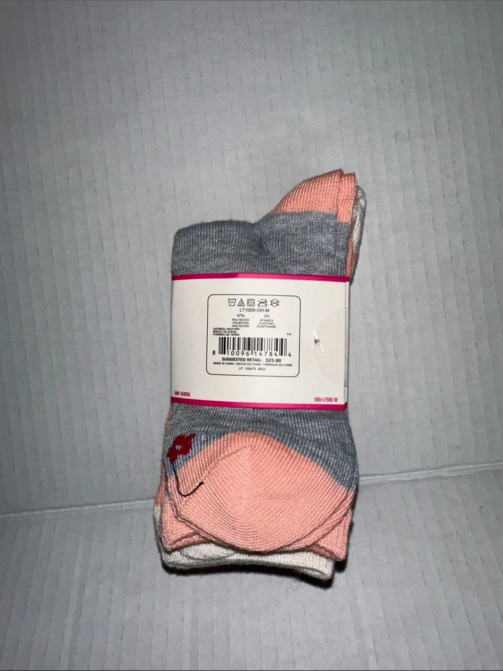 Limited Too Girls Floral Crew Socks  shoe size 10-4 5pk